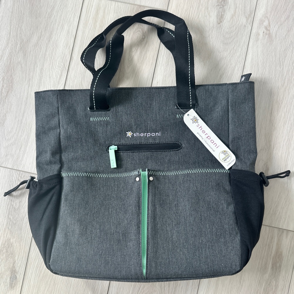 Sherpani Black and Gray Laptop Tote